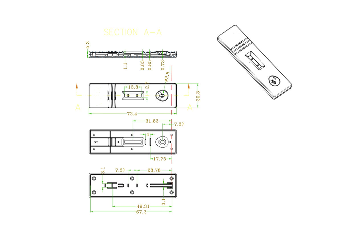 CO0013 71x20mm/63x3mm Cassette