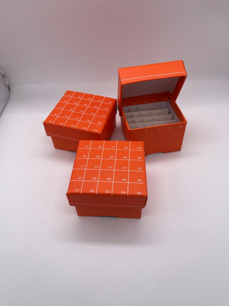 Tube (25) Lab Freezer Box with attached Lid (pack of 10) - Attogene